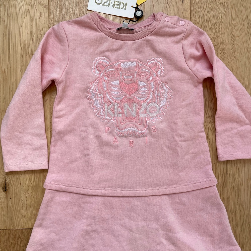 KENZO Tiger head logo sweatshirt dress